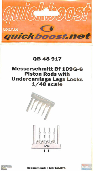 QBT48917 1:48 Quickboost Bf 109G-6 Piston Rods with Undercarriage Legs Locks (TAM kit)