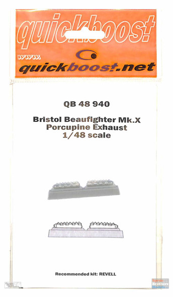 QBT48940 1:48 Quickboost Bristol Beaufighter Mk.X Porcupine Exhaust (REV kit)