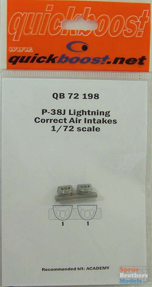 QBT72198 1:72 Quickboost P-38J Lightning Correct Air Intakes (ACA kit) #72198