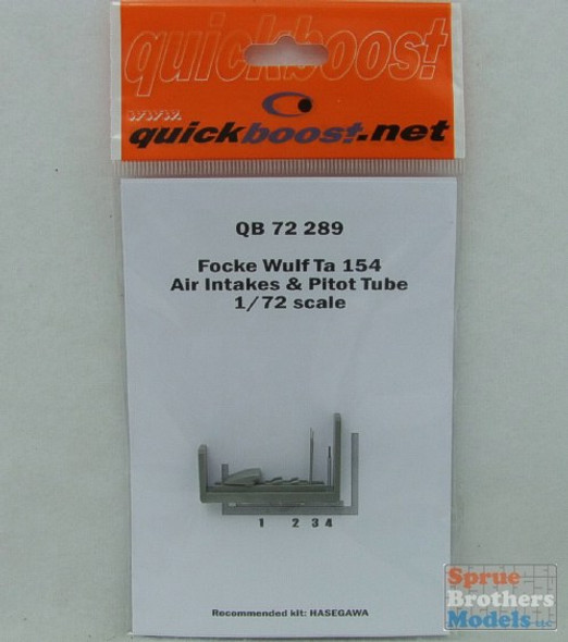 QBT72289 1:72 Quickboost Ta 154 Air Intakes & Pitot Tube (HAS kit) #72289