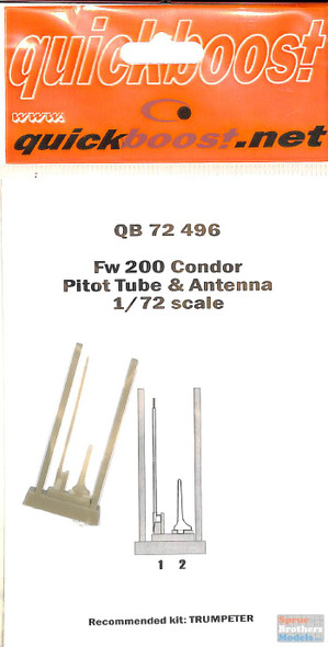 QBT72496 1:72 Quickboost Fw 200 Condor Pitot Tube & Antenna (TRP kit)