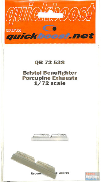 QBT72538 1:72 Quickboost Bristol Beaufighter Porcupine Exhausts (AFX/REV kit)