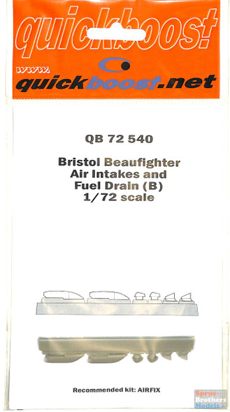 QBT72540 1:72 Quickboost Bristol Beaufighter Air Intakes and Fuel Drain (BA) (AFX kit)