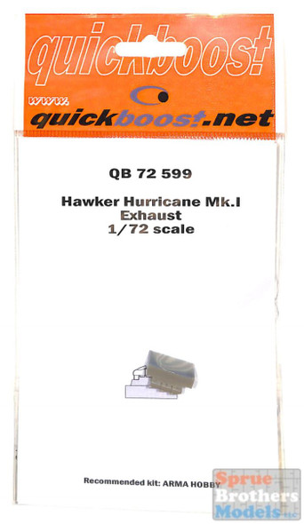 QBT72599 1:72 Quickboost Hurricane Mk.I Exhaust (ARM kit)