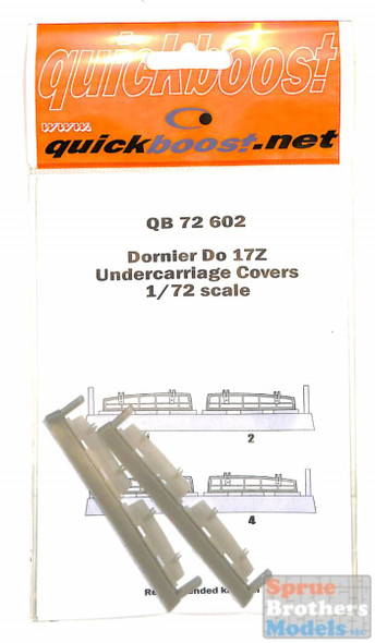 QBT72602 1:72 Quickboost Dornier Do 17Z Undercarriage Covers (ICM kit)