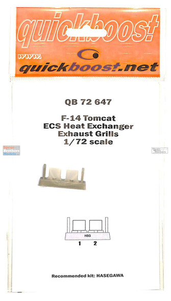 QBT72647 1:72 Quickboost F-14 Tomcat ECS Heat Exchanger Exhaust Grills (HAS kit)