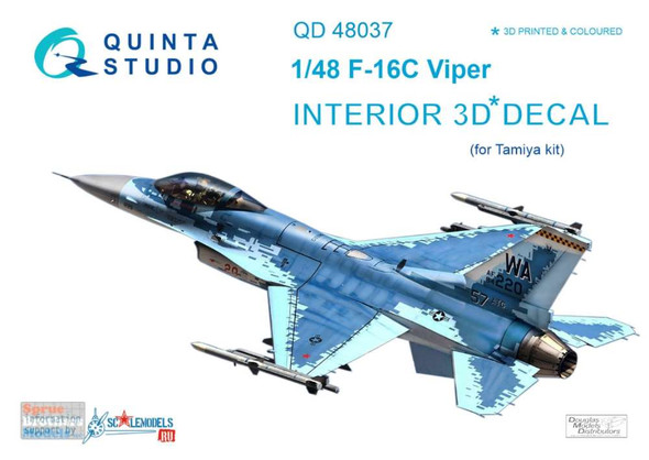 QTSQD48037 1:48 Quinta Studio Interior 3D Decal - F-16C Falcon / Viper (TAM kit)