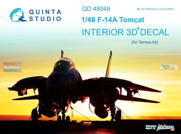 QTSQD48048 1:48 Quinta Studio Interior 3D Decal - F-14A Tomcat (TAM kit)