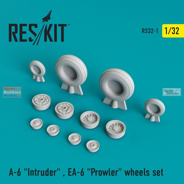 RESRS320001 1:32 ResKit A-6 Intruder EA-6 Prowler Wheels Set