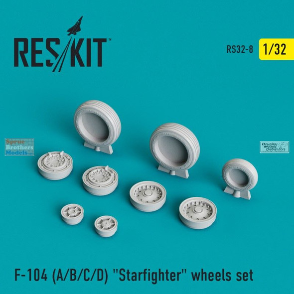 RESRS320008 1:32 ResKit F-104A F-104B F-104C F-104D Starfighter Wheels Set