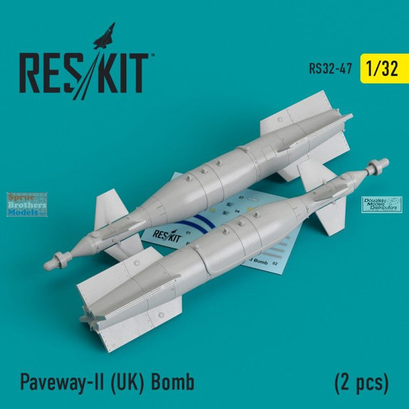 RESRS320047 1:32 ResKit Paveway II (UK) Bomb Set