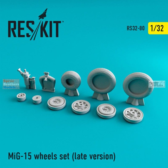 RESRS320080 1:32 ResKit MiG-15 Fagot Late Wheels Set