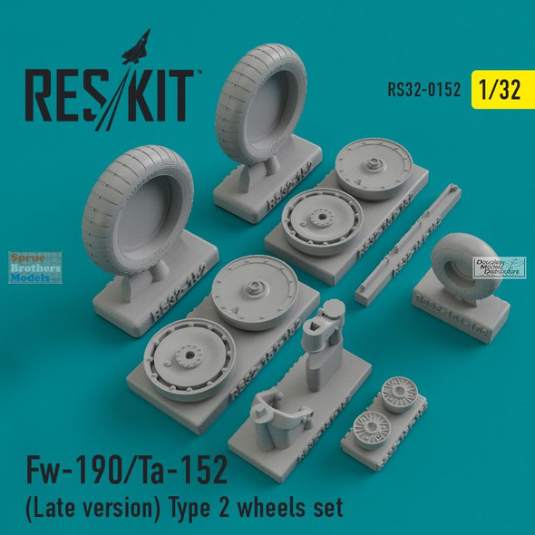 RESRS320152 1:32 ResKit Fw190 Ta152 Late Type 2 Wheels Set