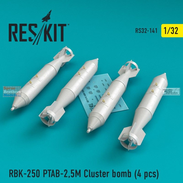 RESRS320141 1:32 ResKit RBK-250 PTAB-2.5M Cluster Bomb Set
