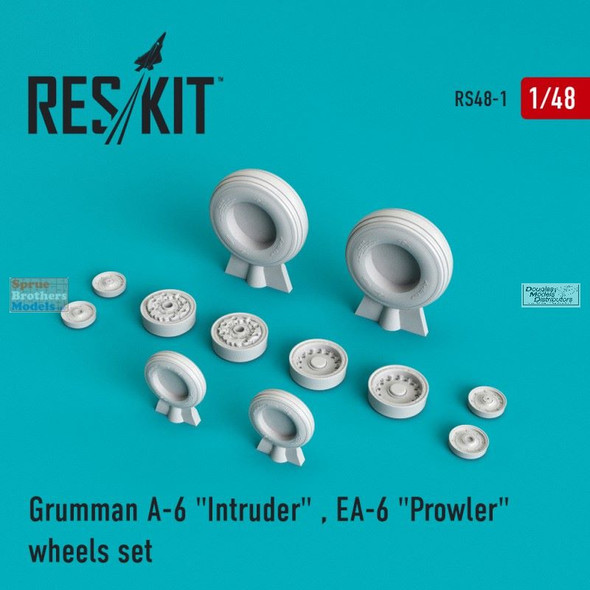 RESRS480001 1:48 ResKit A-6 Intruder EA-6 Prowler Wheels Set