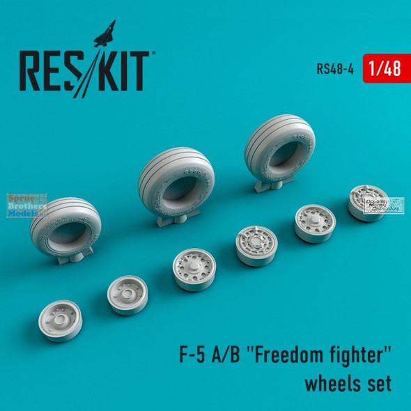 RESRS480004 1:48 ResKit Northrop F-5A F-5B Freedom Fighter Wheels Set