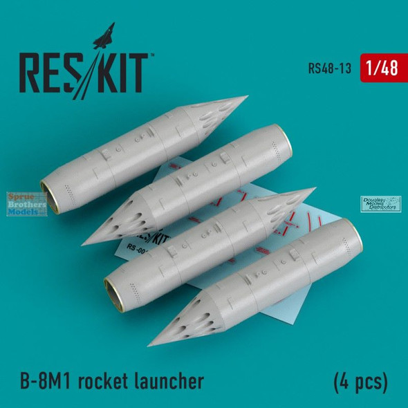 RESRS480013 1:48 ResKit B-8M1 Rocket Launcher Set