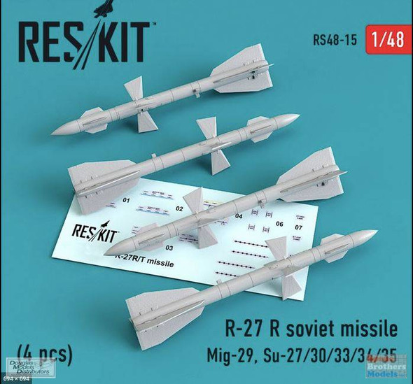 RESRS480015 1:48 ResKit R-27R Missile Set