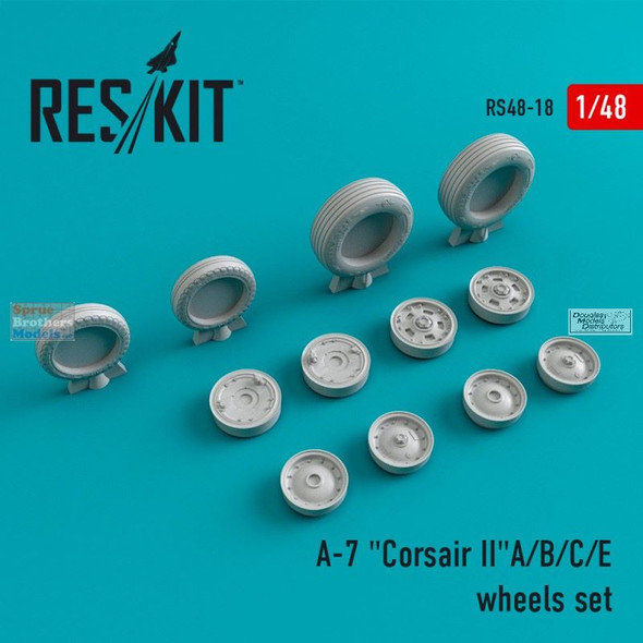 RESRS480018 1:48 ResKit LTV A-7A A-7B A-7C A-7E Corsair II Wheels Set