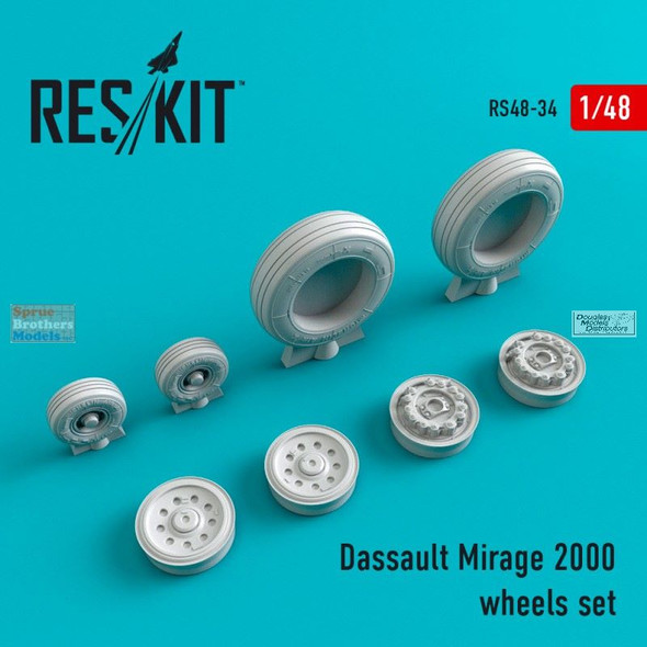 RESRS480034 1:48 ResKit Dassault Mirage 2000 Wheels Set