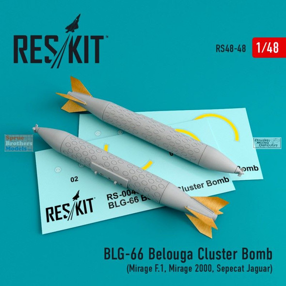 RESRS480048 1:48 ResKit BLG-66 Belouga Cluster Bomb Set