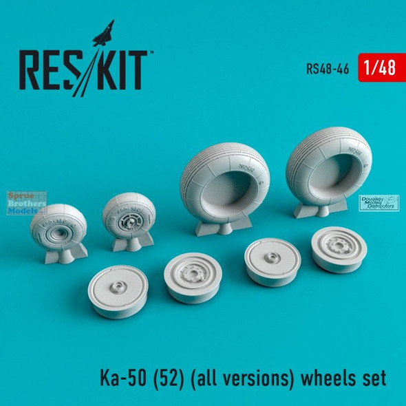 RESRS480046 1:48 ResKit Ka-50 Ka-52 Hokum Wheels Set
