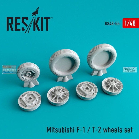 RESRS480055 1:48 ResKit Mitsubishi F-1 T-2 Wheels Set