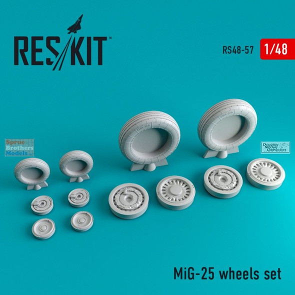 RESRS480057 1:48 ResKit MiG-25 Foxbat Wheels Set