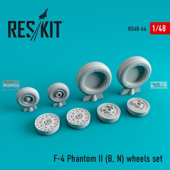 RESRS480064 1:48 ResKit F-4B F-4N Phantom II Wheels Set