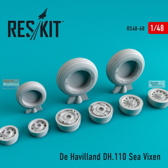 RESRS480068 1:48 ResKit DH.110 Sea Vixen Wheels Set