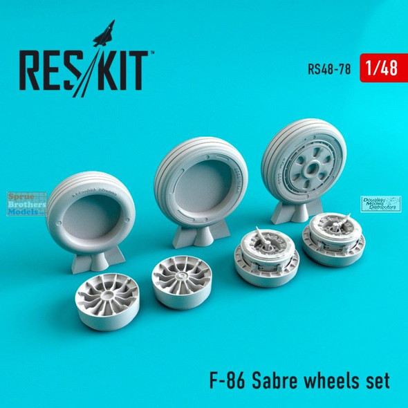 RESRS480078 1:48 ResKit F-86 Sabre Wheels Set