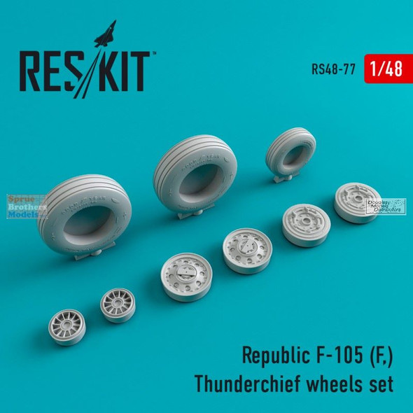 RESRS480077 1:48 ResKit F-105F Thunderchief Wheels Set