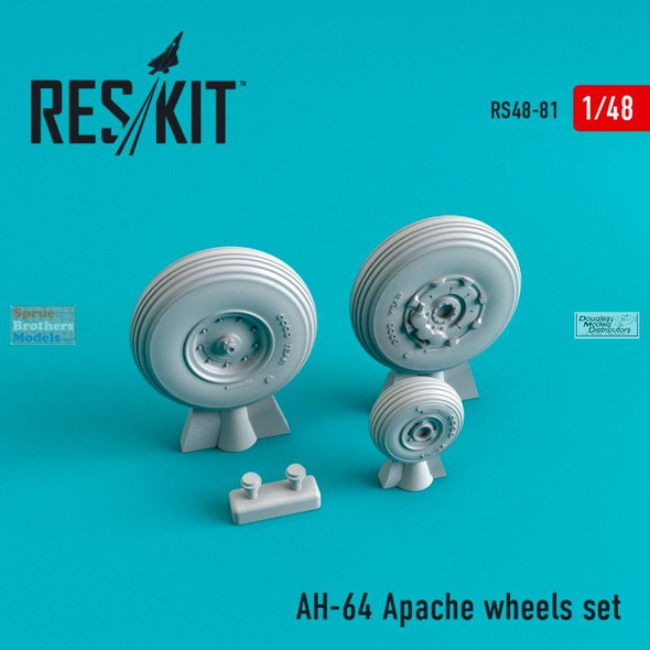 RESRS480081 1:48 ResKit AH-64 Apache Wheels Set