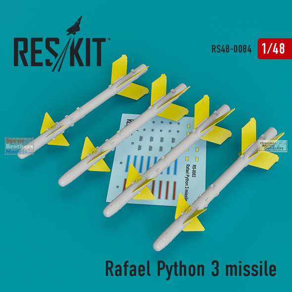 RESRS480084 1:48 ResKit Rafael Python 3 Missile Set