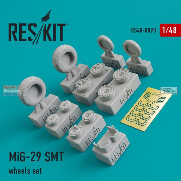 RESRS480090 1:48 ResKit MiG-29SMT Fulcrum Wheels Set