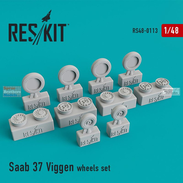 RESRS480113 1:48 ResKit Saab 37 Viggen Wheels Set