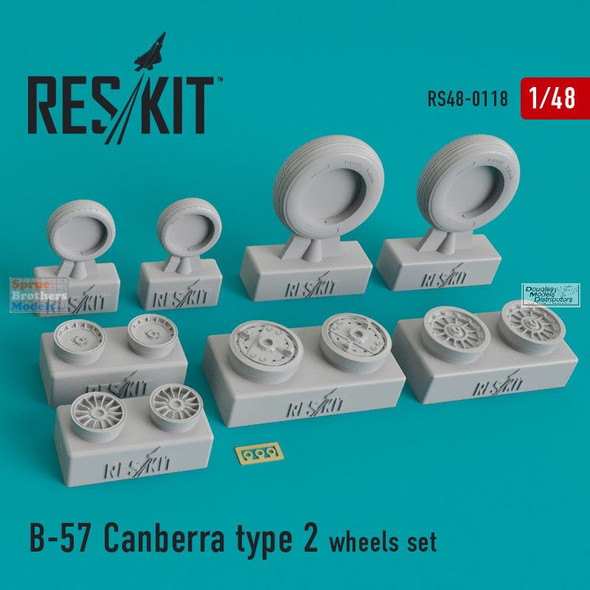 RESRS480118 1:48 ResKit Dassault B-57 Canberra Type 2 Wheels Set