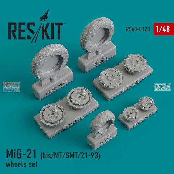 RESRS480123 1:48 ResKit MiG-21bis MiG-21MT MiG-21SMT 21-93 Fishbed Wheels Set