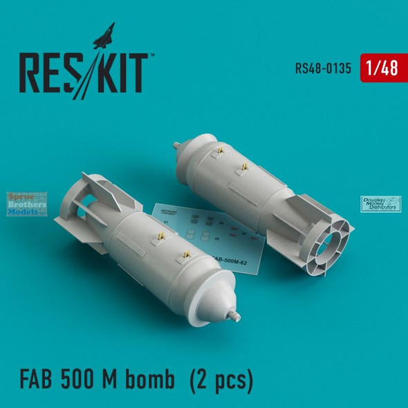 RESRS480135 1:48 ResKit FAB-500 M Bomb Set