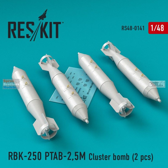 RESRS480141 1:48 ResKit RKB-250 PTAB-2.5M Cluster Bomb Set