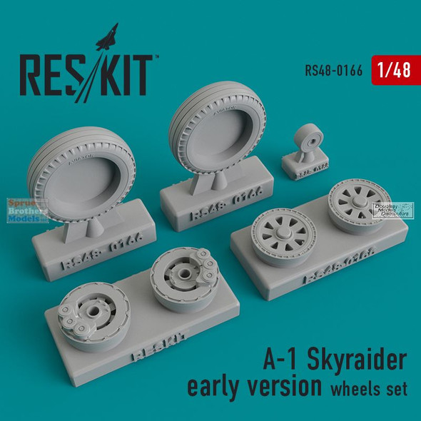 RESRS480166 1:48 ResKit A-1 Skyraider Early Wheels Set