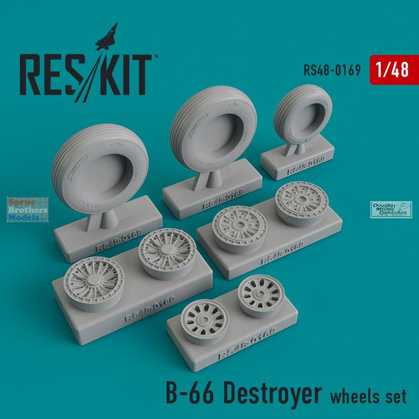 RESRS480169 1:48 ResKit B-66 Destroyer Wheels Set