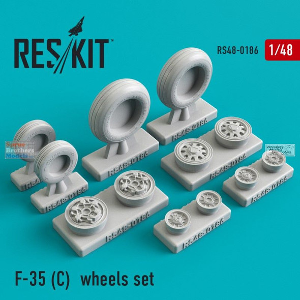 RESRS480186 1:48 ResKit F-35C Lightning II Wheels Set