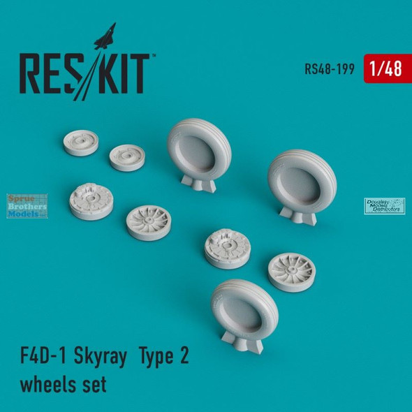 RESRS480199 1:48 ResKit F4D-1 Skyray Type 2 Wheels Set