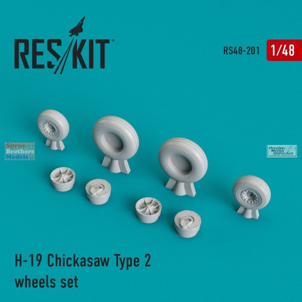 RESRS480201 1:48 ResKit H-19 Chickasaw Type 2 Wheels Set