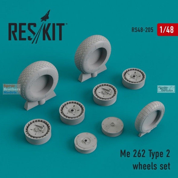 RESRS480205 1:48 ResKit Me262 Type 2 Wheels Set