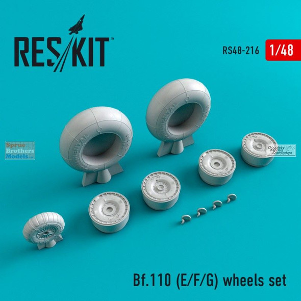 RESRS480216 1:48 ResKit Bf110E Bf110F Bf110G Wheels Set