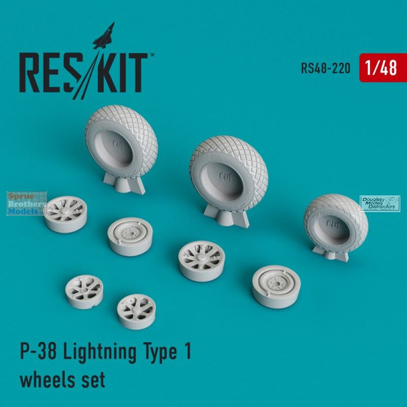 RESRS480220 1:48 ResKit P-38 Lightning Type 1 Wheels Set
