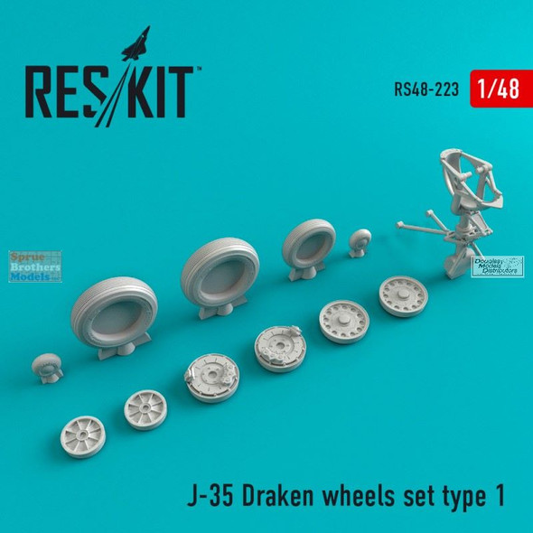 RESRS480223 1:48 ResKit J-35 Draken Type 1 Wheels Set