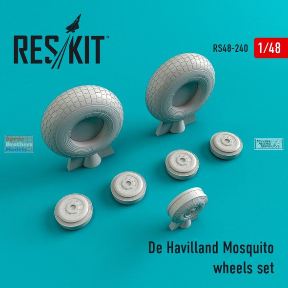 RESRS480240 1:48 ResKit DeHavilland Mosquito Wheels Set